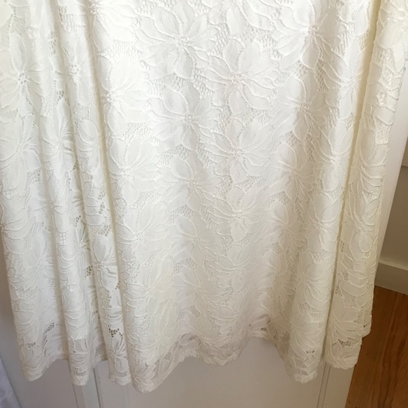 CITY STUDIO Lace Fit & Flare Dress Sleeveless White Women’s Plus Size 22W 1X - Picture 6 of 16